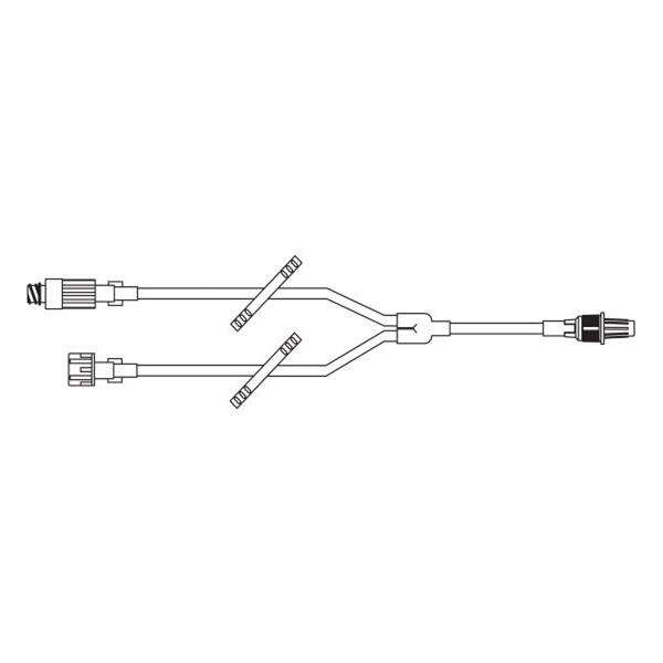 IV Catheter Extension Set 6.5 Y-Type Male Luer Lock Adapter/Rotating Collar Ea, 50 EA/CA